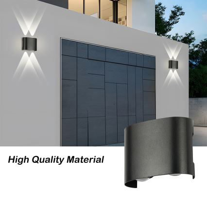 Brilagi - LED Outdoor Wall Light FLAREBOX LED/4W/230V Black IP65