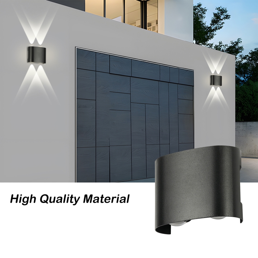 Brilagi - LED Outdoor Wall Light FLAREBOX LED/4W/230V Black IP65