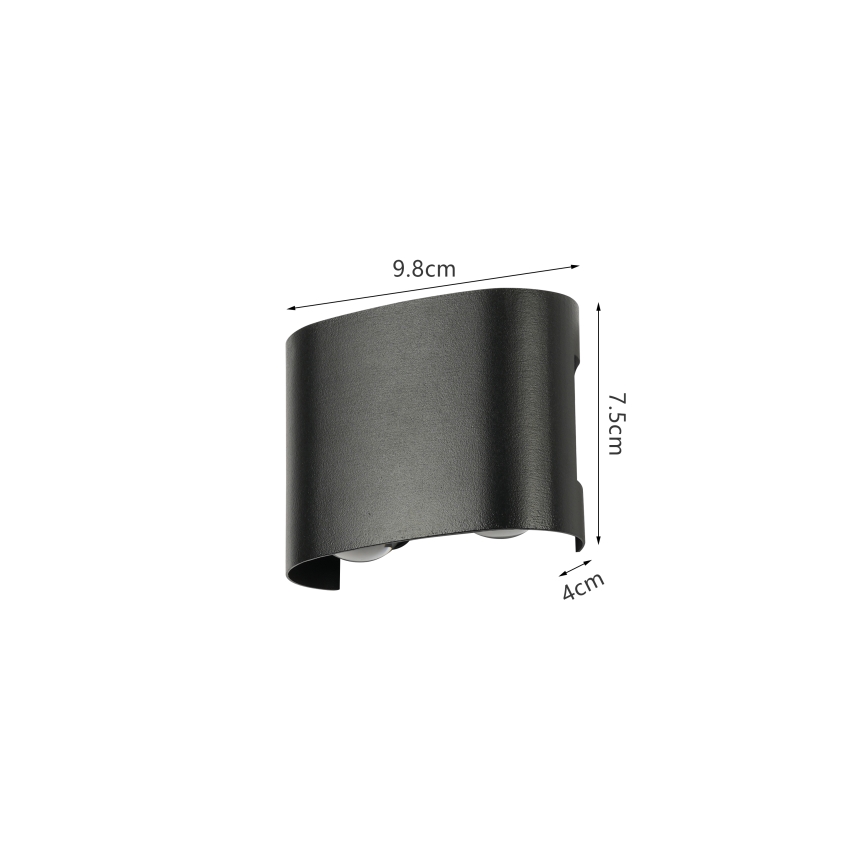 Brilagi - LED Outdoor Wall Light FLAREBOX LED/4W/230V Black IP65