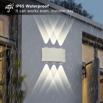 Brilagi - LED Outdoor Wall Light FLAREBOX LED/6W/230V White IP65