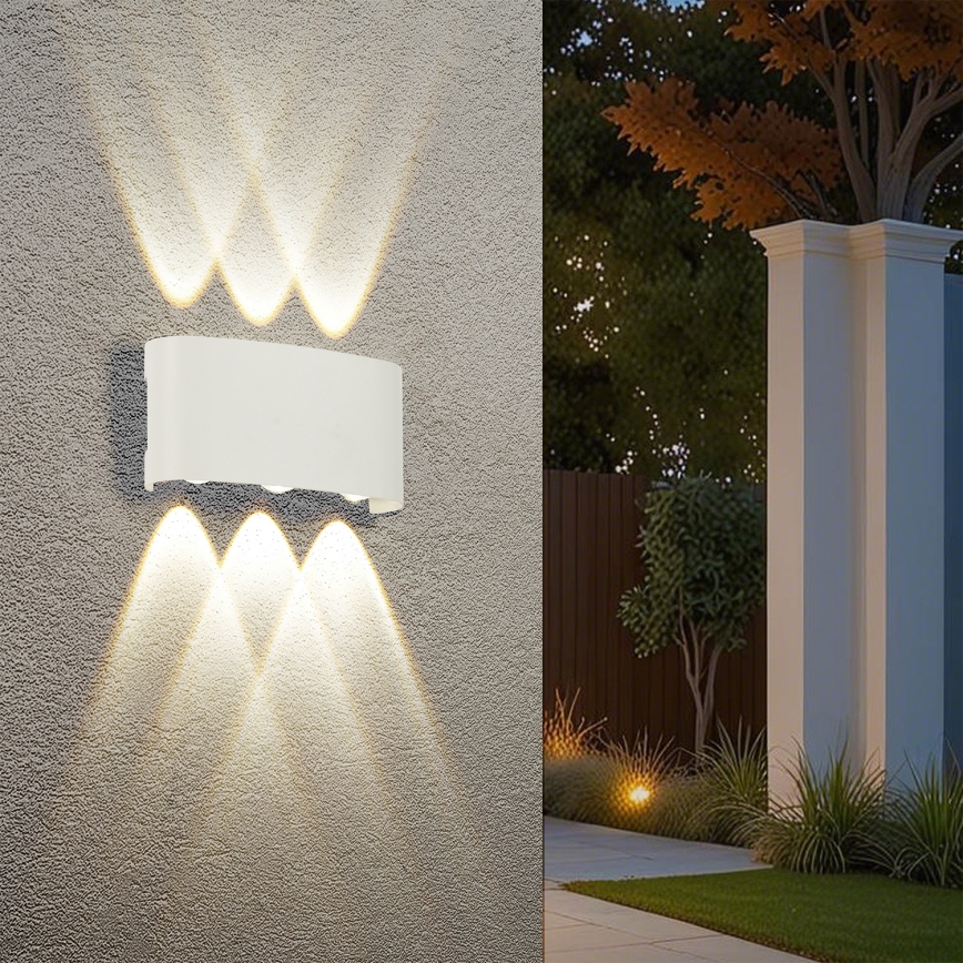 Brilagi - LED Outdoor Wall Light FLAREBOX LED/6W/230V White IP65