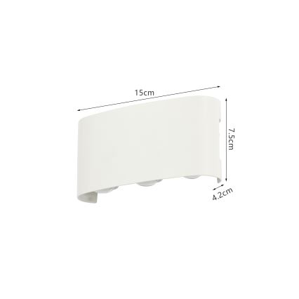 Brilagi - LED Outdoor Wall Light FLAREBOX LED/6W/230V White IP65