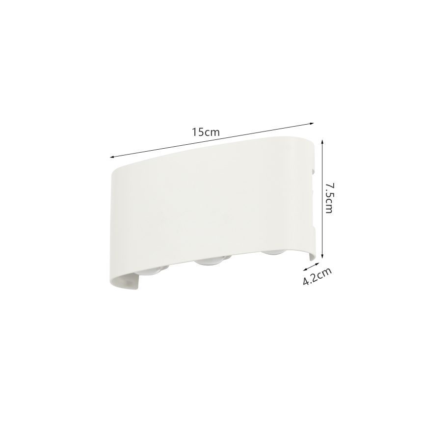 Brilagi - LED Outdoor Wall Light FLAREBOX LED/6W/230V White IP65