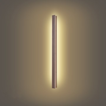 Brilagi - LED Outdoor Wall Light LINEAR LED/22W/230V 3000K IP65 100 cm Brown CRI 90
