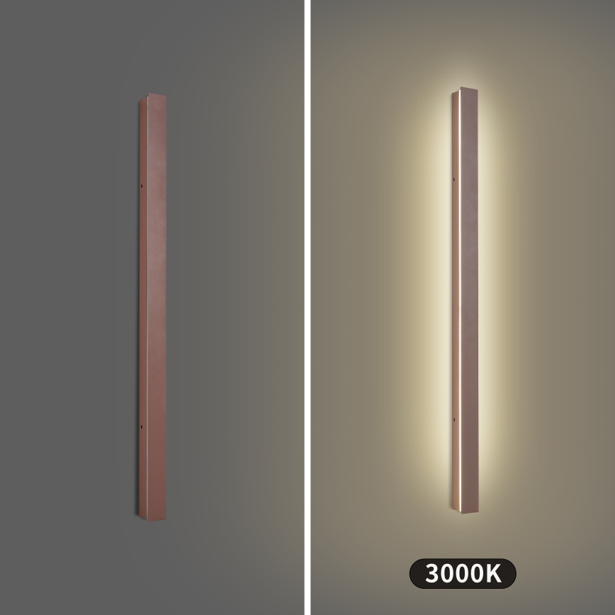 Brilagi - LED Outdoor Wall Light LINEAR LED/22W/230V 3000K IP65 100 cm Brown CRI 90
