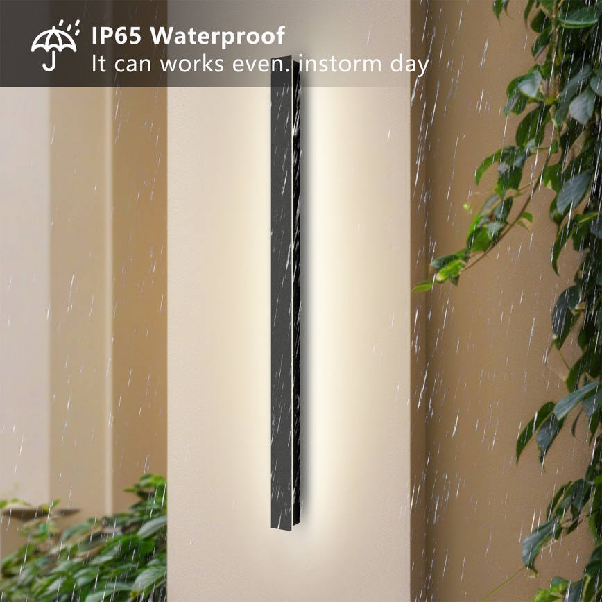Brilagi - LINEAR LED Outdoor Wall Light/22W/230V/4000K/IP65/100 cm/Black/CRI 90