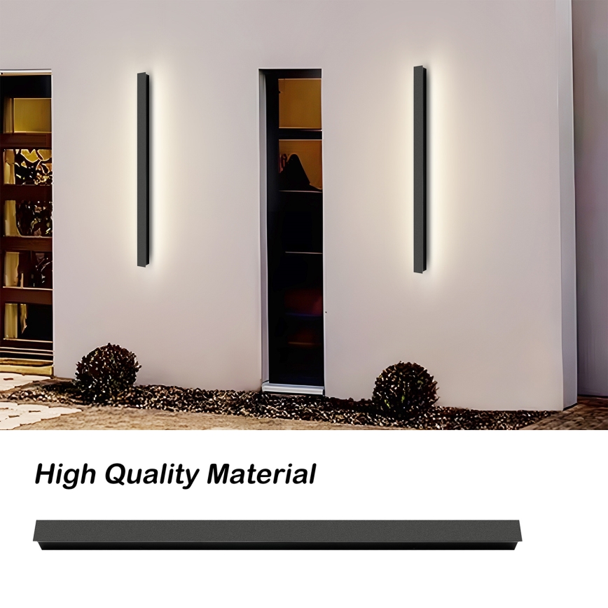 Brilagi - LINEAR LED Outdoor Wall Light/22W/230V/4000K/IP65/100 cm/Black/CRI 90