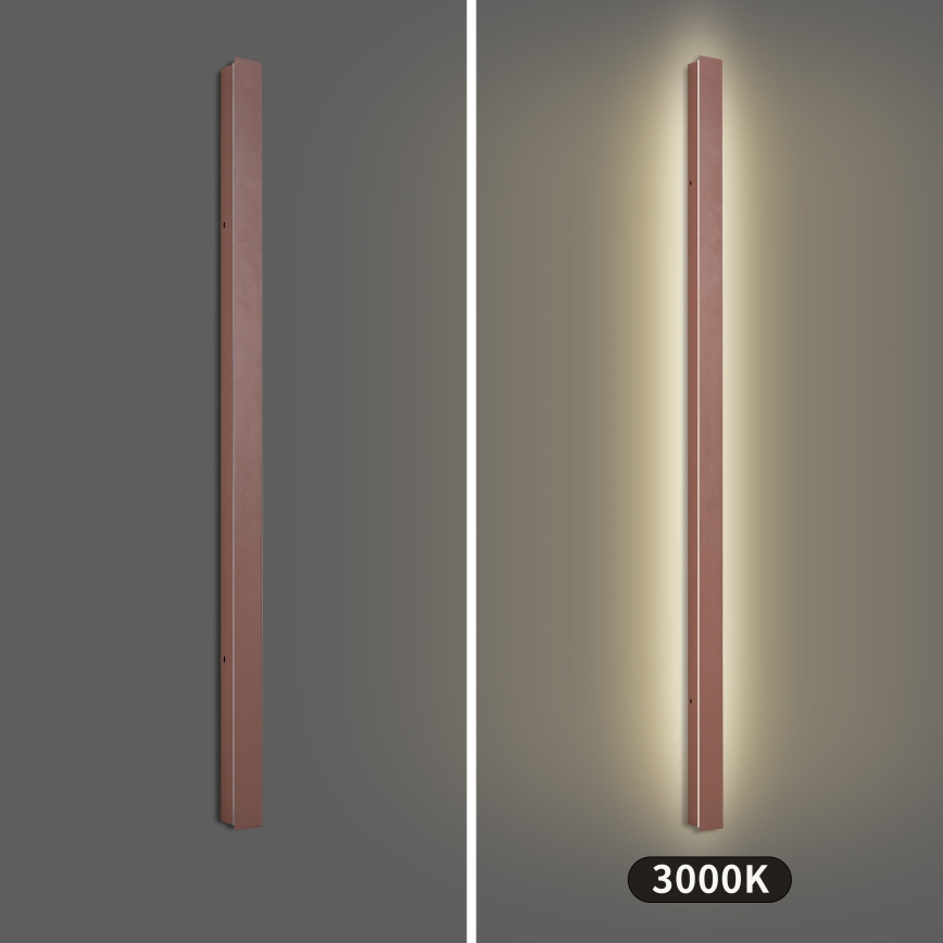 Brilagi - LINEAR LED Outdoor Wall Light, 32W, 230V, 3000K, IP65, 140 cm, Brown, CRI 90