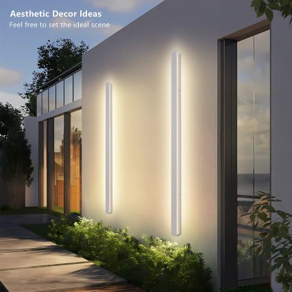 Brilagi - LED Outdoor Wall Light LINEAR LED/32W/230V 3000K IP65 140 cm White CRI 90