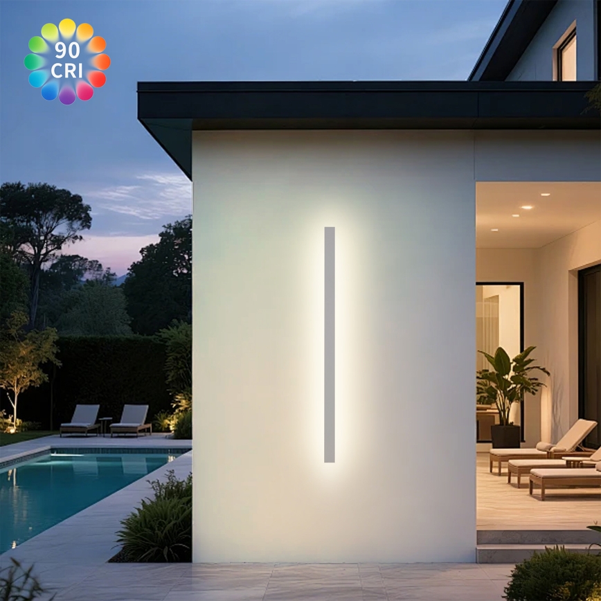 Brilagi - LED Outdoor Wall Light LINEAR LED/32W/230V 3000K IP65 140 cm White CRI 90