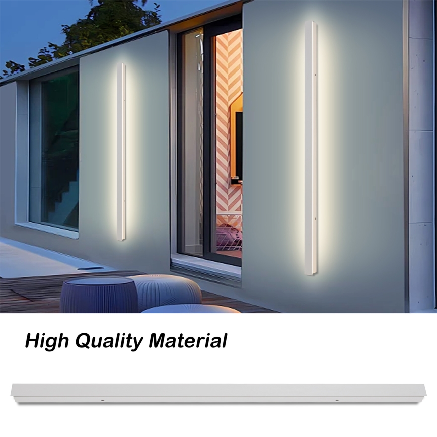 Brilagi - LED Outdoor Wall Light LINEAR LED/32W/230V 3000K IP65 140 cm White CRI 90