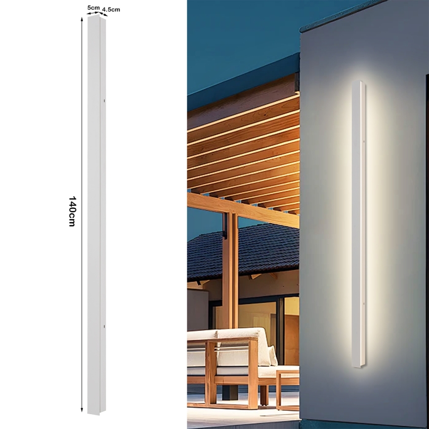 Brilagi - LED Outdoor Wall Light LINEAR LED/32W/230V 3000K IP65 140 cm White CRI 90