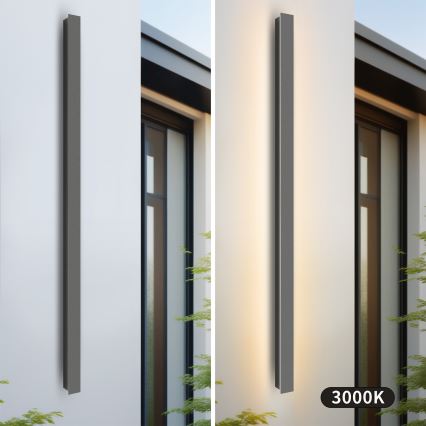 Brilagi - LINEAR LED Outdoor Wall Light 32W/230V 3000K IP65 140 cm Anthracite CRI 90