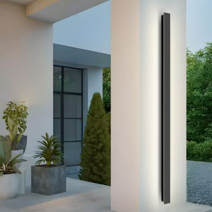 Brilagi - LINEAR LED Outdoor Wall Light LED/32W/230V 3000K IP65 140 cm Black CRI 90