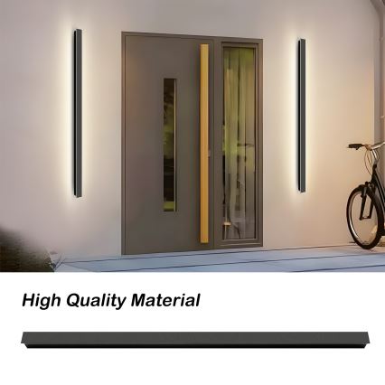 Brilagi - LINEAR LED Outdoor Wall Light LED/32W/230V 3000K IP65 140 cm Black CRI 90