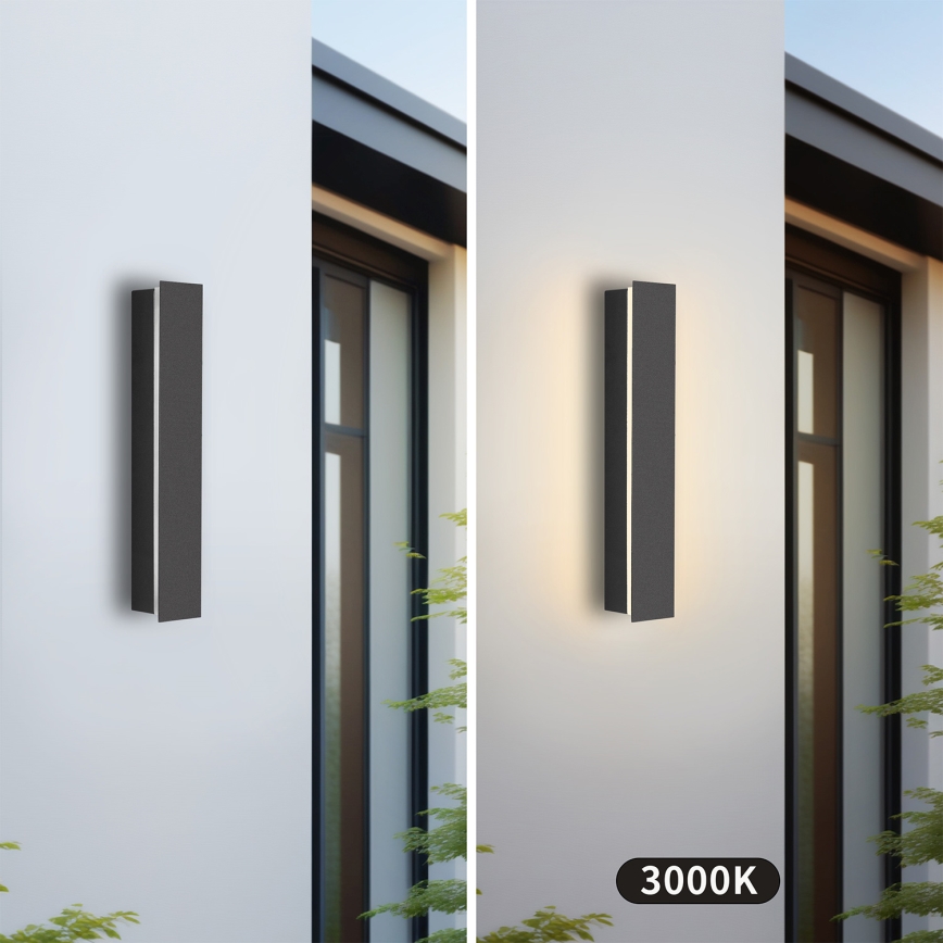 Brilagi - LED Outdoor Wall Light LINEAR LED/8W/230V 3000K IP65 30 cm Anthracite CRI 90