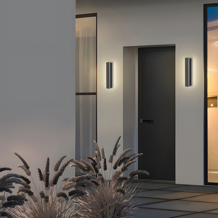 Brilagi - LED Outdoor Wall Light LINEAR LED/8W/230V 3000K IP65 30 cm Anthracite CRI 90