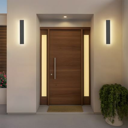 Brilagi - LED Outdoor Wall Light LINEAR LED/8W/230V 3000K IP65 30 cm Anthracite CRI 90