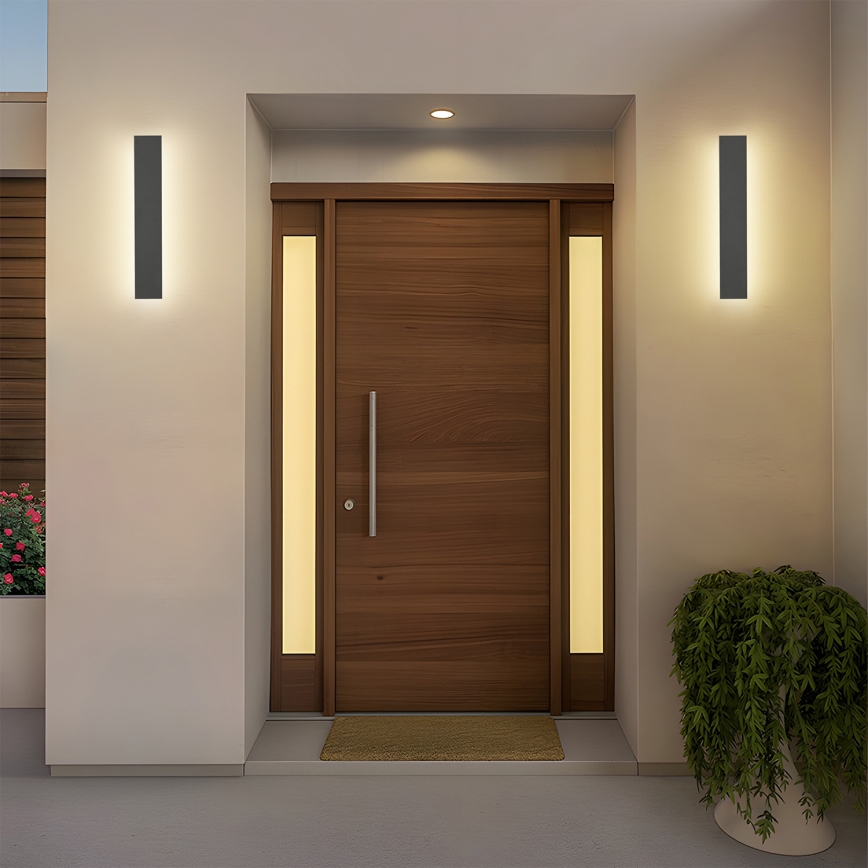 Brilagi - LED Outdoor Wall Light LINEAR LED/8W/230V 3000K IP65 30 cm Anthracite CRI 90