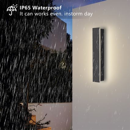 Brilagi - LED Outdoor Wall Light LINEAR LED/8W/230V 3000K IP65 30 cm Anthracite CRI 90
