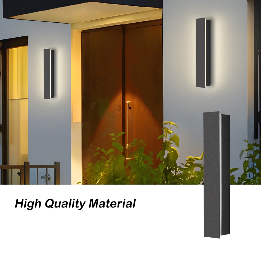 Brilagi - LED Outdoor Wall Light LINEAR LED/8W/230V 3000K IP65 30 cm Anthracite CRI 90