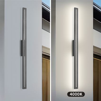 Brilagi - LINEO LED Outdoor Wall Light 24W/230V 4000K IP65 100 cm Anthracite