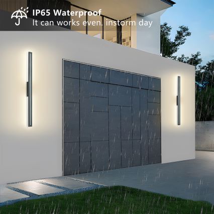 Brilagi - LINEO LED Outdoor Wall Light 24W/230V 4000K IP65 100 cm Anthracite