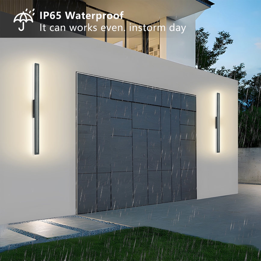 Brilagi - LINEO LED Outdoor Wall Light 24W/230V 4000K IP65 100 cm Anthracite