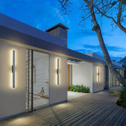 Brilagi - LINEO LED Outdoor Wall Light 24W/230V 4000K IP65 100 cm Anthracite