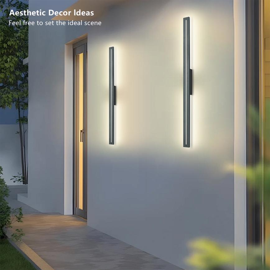 Brilagi - LINEO LED Outdoor Wall Light 24W/230V 4000K IP65 100 cm Anthracite