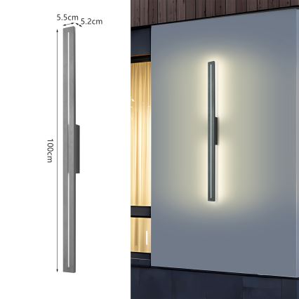Brilagi - LINEO LED Outdoor Wall Light 24W/230V 4000K IP65 100 cm Anthracite