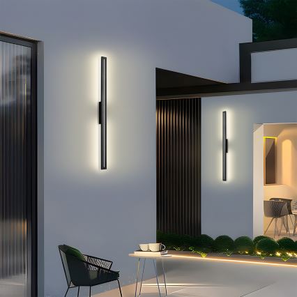 Brilagi - LINEO LED Outdoor Wall Light, 24 W, 230 V, 4000 K, IP65, 100 cm, Black, CRI 90