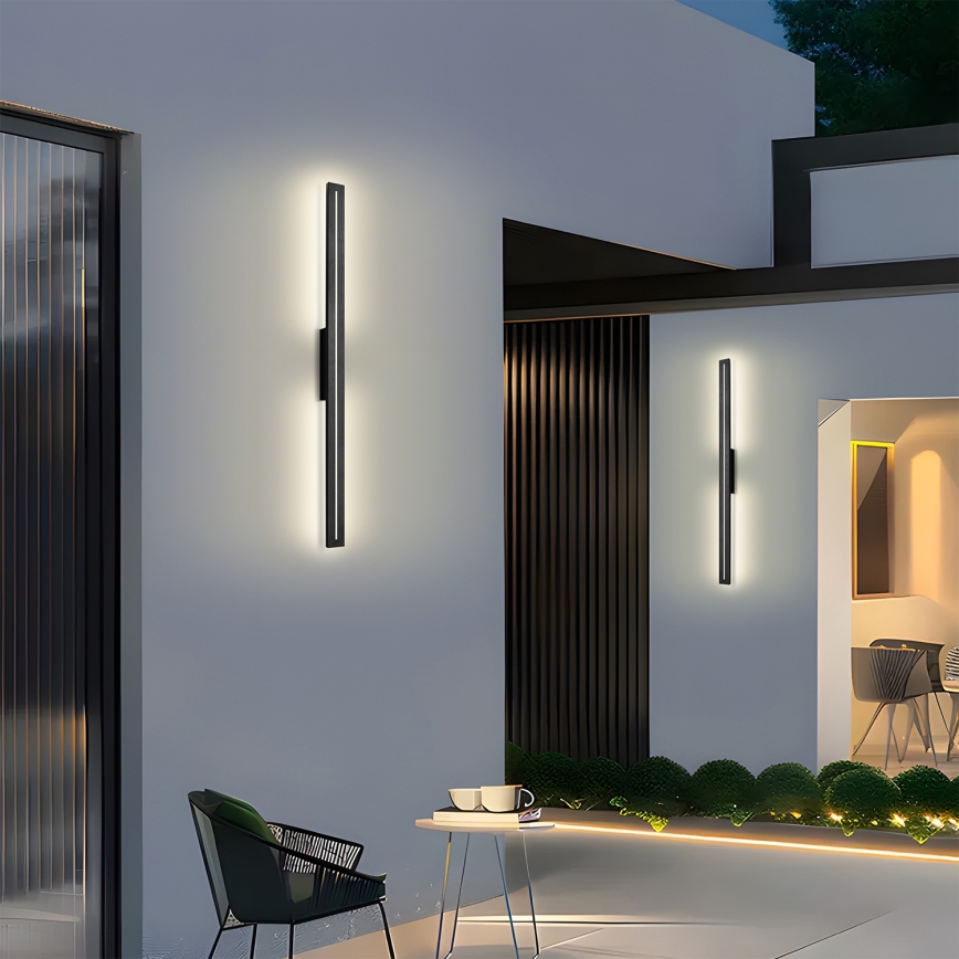 Brilagi - LINEO LED Outdoor Wall Light, 24 W, 230 V, 4000 K, IP65, 100 cm, Black, CRI 90