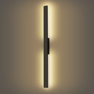 Brilagi - LED Outdoor Wall Light LUNA LED/24W/230V 3000K IP65 100 cm Black CRI 90