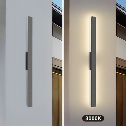 Brilagi - LUNA LED Outdoor Wall Light LED/24W/230V 3000K IP65 100 cm Anthracite CRI 90