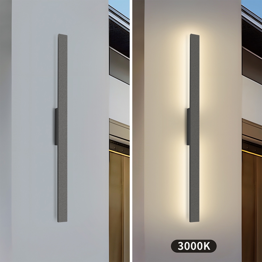 Brilagi - LUNA LED Outdoor Wall Light LED/24W/230V 3000K IP65 100 cm Anthracite CRI 90