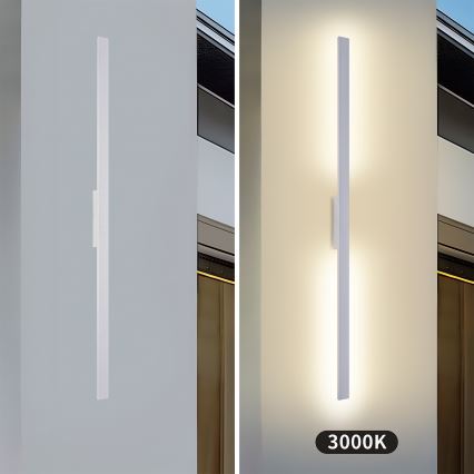 Brilagi - LUNA LED/30W/230V Outdoor Wall Light 3000K IP65 150 cm White CRI 90