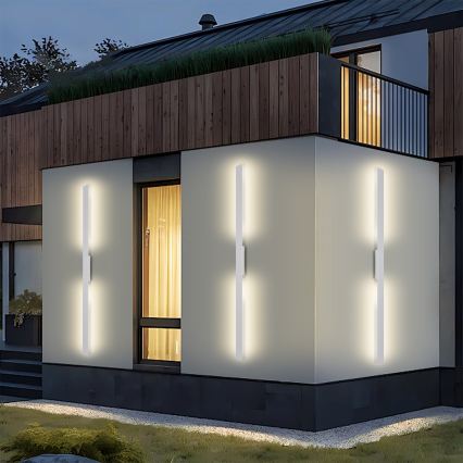 Brilagi - LUNA LED/30W/230V Outdoor Wall Light 3000K IP65 150 cm White CRI 90