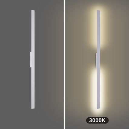 Brilagi - LUNA LED/30W/230V Outdoor Wall Light 3000K IP65 150 cm White CRI 90