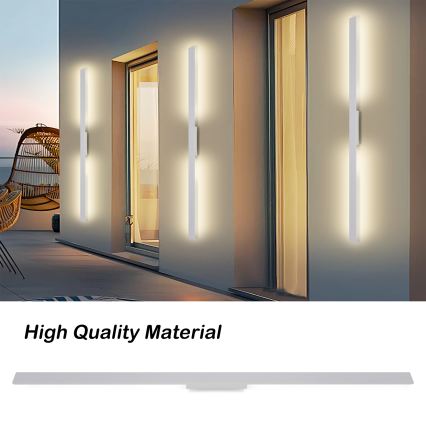 Brilagi - LUNA LED/30W/230V Outdoor Wall Light 3000K IP65 150 cm White CRI 90