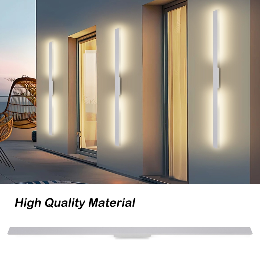Brilagi - LUNA LED/30W/230V Outdoor Wall Light 3000K IP65 150 cm White CRI 90
