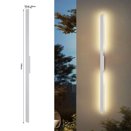 Brilagi - LUNA LED/30W/230V Outdoor Wall Light 3000K IP65 150 cm White CRI 90