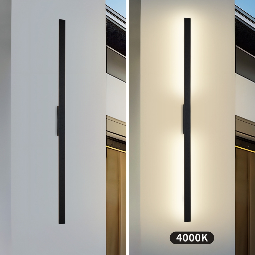 Brilagi - LUNA LED Outdoor Wall Light LED/30W/230V 4000K IP65 150 cm Black CRI 90