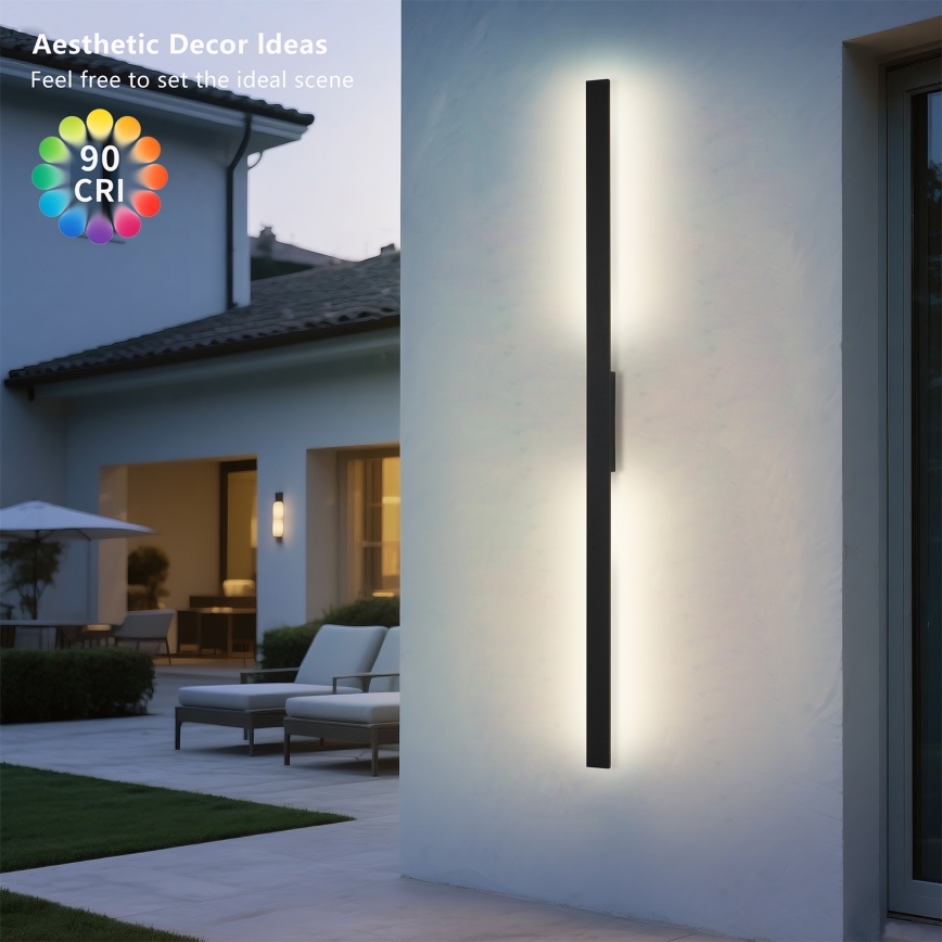 Brilagi - LUNA LED Outdoor Wall Light LED/30W/230V 4000K IP65 150 cm Black CRI 90