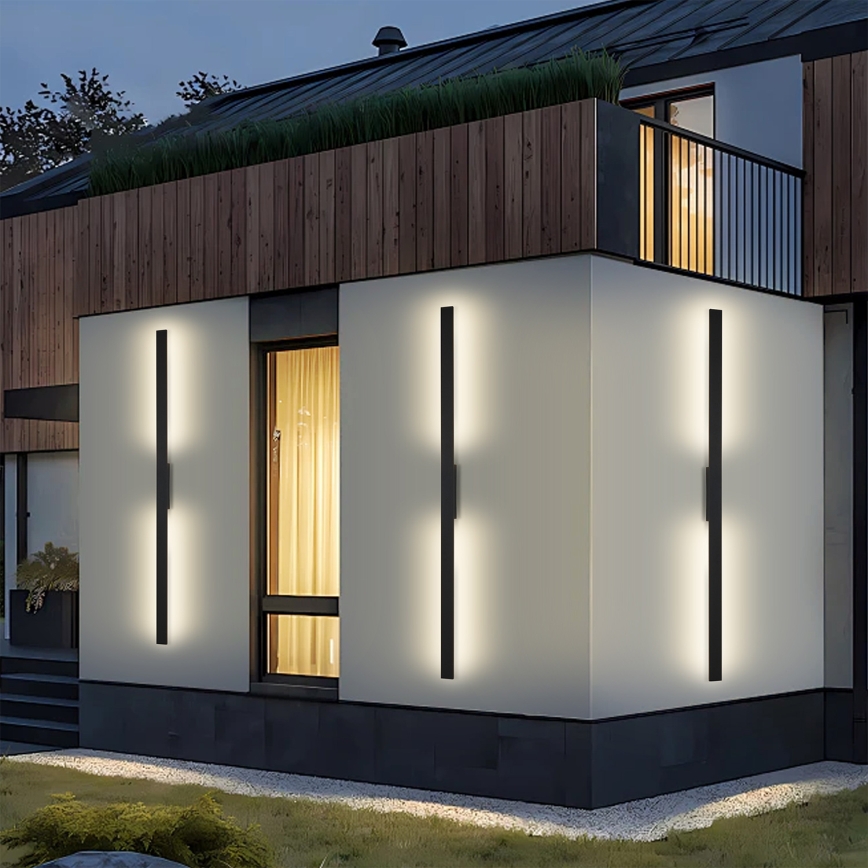 Brilagi - LUNA LED Outdoor Wall Light LED/30W/230V 4000K IP65 150 cm Black CRI 90