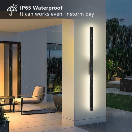 Brilagi - LUNA LED Outdoor Wall Light LED/30W/230V 4000K IP65 150 cm Black CRI 90