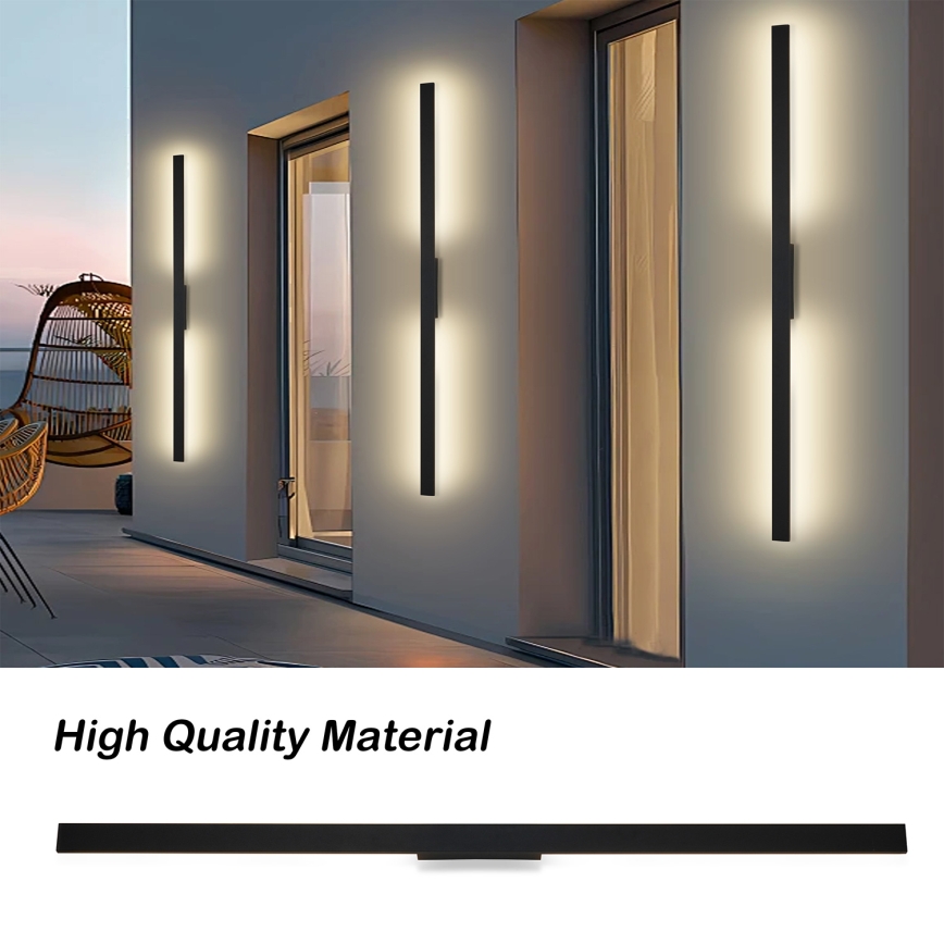 Brilagi - LUNA LED Outdoor Wall Light LED/30W/230V 4000K IP65 150 cm Black CRI 90