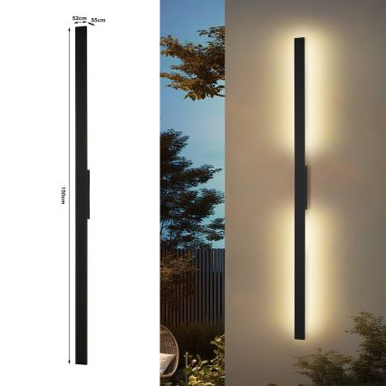 Brilagi - LUNA LED Outdoor Wall Light LED/30W/230V 4000K IP65 150 cm Black CRI 90