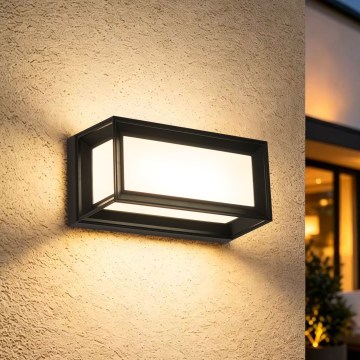 Brilagi - LED Outdoor Wall Light PARKER LED/12W/230V 3000/4500/6000K Black IP44