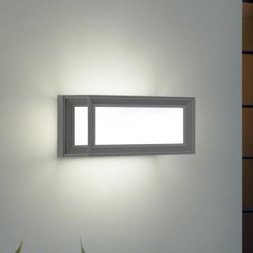 Brilagi - LED Outdoor Wall Light PARKER LED/12W/230V 3000/4500/6000K grey IP44